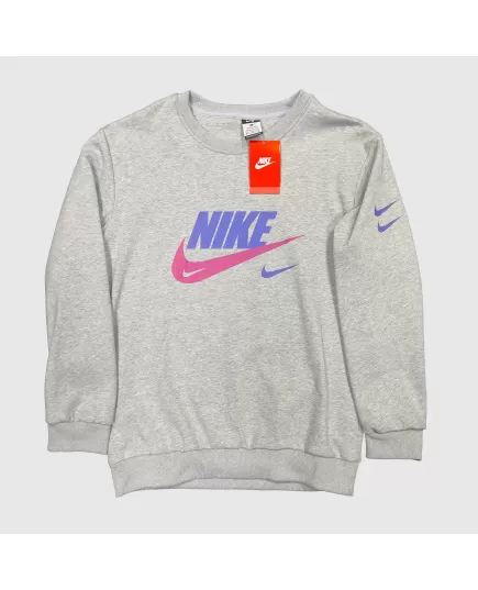 Утепленный свитшот Nike серого цвета